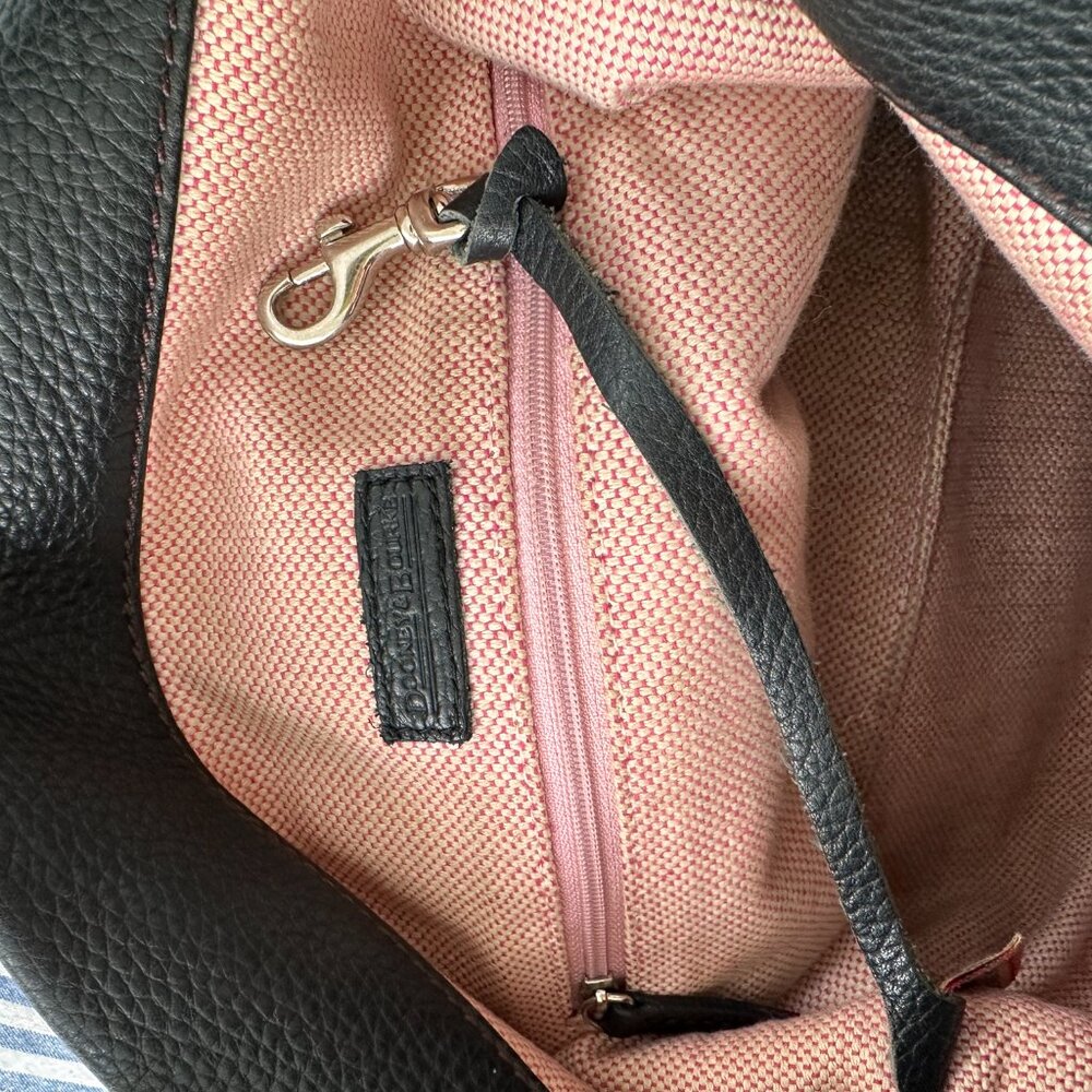 Vintage Dooney and Bourke Pebbled Leather Lock Annalisa Hobo - Picture 13 of 15
